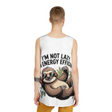 Sloth “I’m Not Lazy I’m Energy Efficient” Graphic Tank Top thumbnail 4