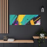 Abstract Neon Brushstroke Canvas Print — Colorful Modern Wall Art thumbnail 94
