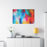 Vibrant Abstract Color Splash Matte Canvas Print thumbnail 87