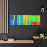 Abstract Rainbow Blocks Matte Canvas Print thumbnail 94