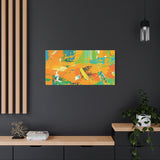 Abstract Orange & Green Canvas Art — Vibrant Modern Wall Decor thumbnail 76
