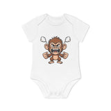 Angry Little Monkey Baby Bodysuit — Cute Cartoon Infant Onesie thumbnail 2