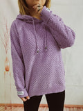 Drawstring Long Sleeve  Hooded Sweater thumbnail 9