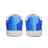 Blue Gradient Leather Sneakers — Men's Low-Top Casual Trainers thumbnail 6