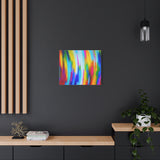 Abstract Rainbow Waves Matte Canvas Print — Vibrant Colorful Wall Art thumbnail 55