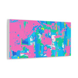 Neon Splash Abstract Canvas Print – Bright Pink & Aqua Modern Wall Art thumbnail 41