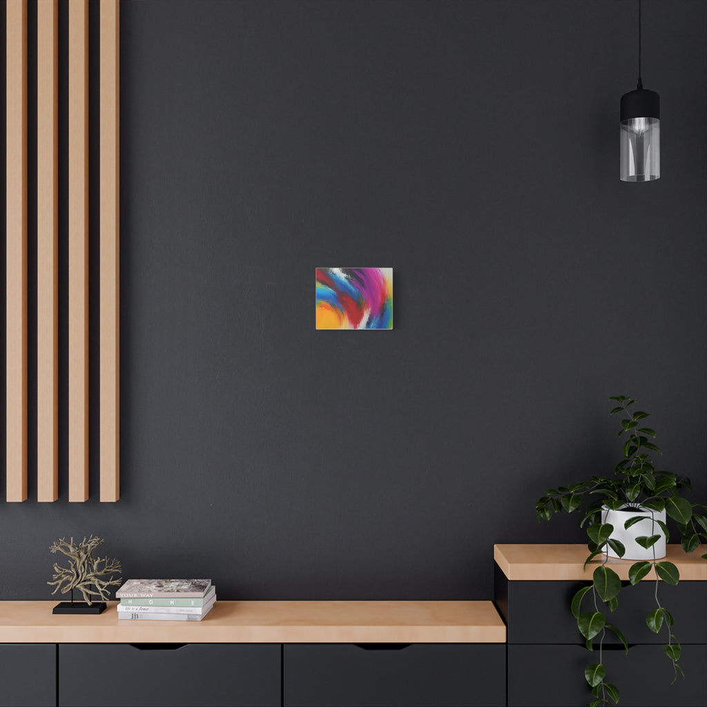 Abstract Rainbow Swirl Matte Canvas Print (Stretched)