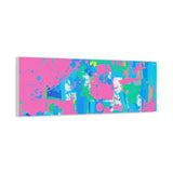 Neon Splash Abstract Canvas Print – Bright Pink & Aqua Modern Wall Art thumbnail 68