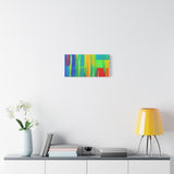 Abstract Rainbow Blocks Matte Canvas Print thumbnail 42