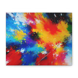 Abstract Color Splash Matte Canvas Print — Vibrant Stretched Wall Art thumbnail 1