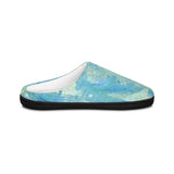 Blue Watercolor Cozy Slippers — Women's Indoor Soft House Shoes thumbnail 5
