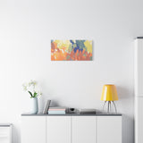 Abstract Colorful Brushstroke Matte Canvas Wall Art – Vibrant Orange & Green Stretched Print thumbnail 22