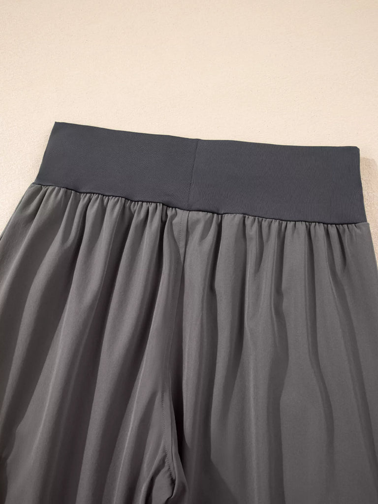 Elastic High Waist Pocketed Cargo Jogger Pants