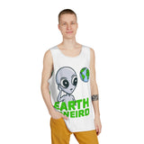 Earth Is Weird Alien Graphic Tank Top — Funny Sci‑Fi Mens Sleeveless Shirt thumbnail 3
