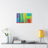 Abstract Rainbow Blocks Matte Canvas Print thumbnail 48