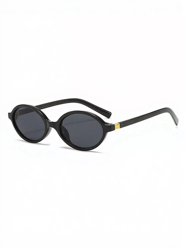 Retro Oval Frame Sunglasses