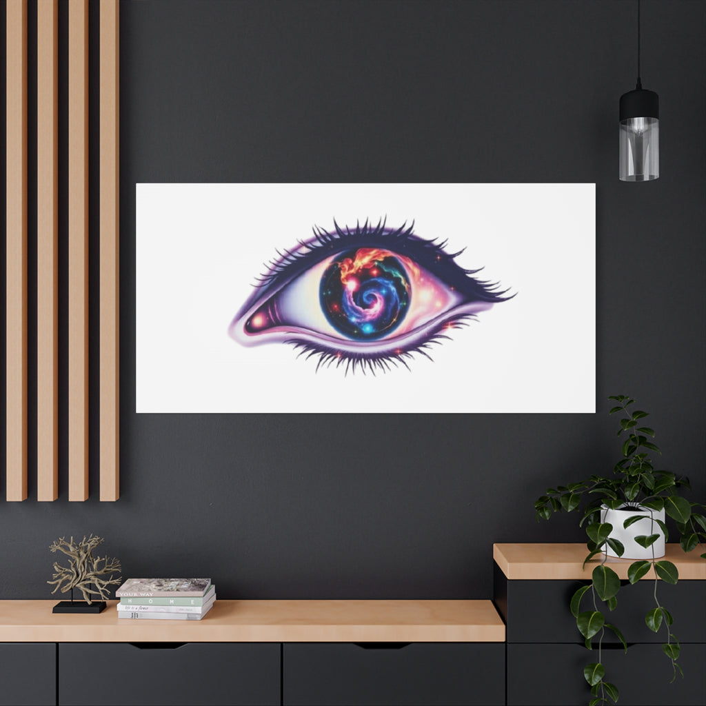 Cosmic Eye Canvas Print — Galaxy Eye Matte Stretched Wall Art