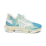 Women's Mesh Sneakers — Aqua Tie-Dye Breathable Athletic Shoes thumbnail 7