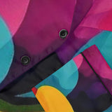 Colorful Abstract Satin Pajama Set — Women's Vibrant Lounge PJs thumbnail 7