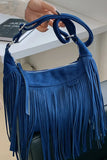 Suede Fringe Adjustable Strap Shoulder Bag thumbnail 15