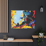 Abstract Color Splash Matte Canvas Print — Modern Stretched Wall Art thumbnail 91