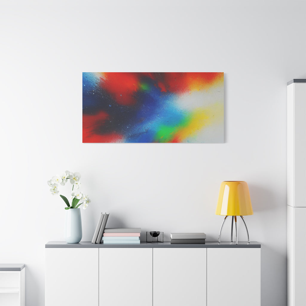 Abstract Color Burst Canvas Print — Vibrant Stretched Matte Wall Art