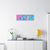 Neon Splash Abstract Canvas Print – Bright Pink & Aqua Modern Wall Art thumbnail 69