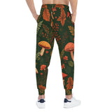 Autumn Mushroom Joggers — Forest Foliage Allover Print Athletic Pants thumbnail 4