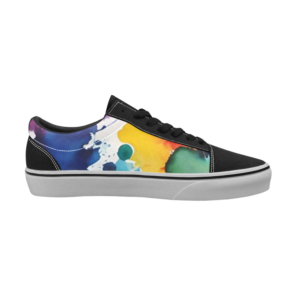 Men’s Lace-Up Canvas Oxford Shoes – Custom Printed, Casual & Lightweight