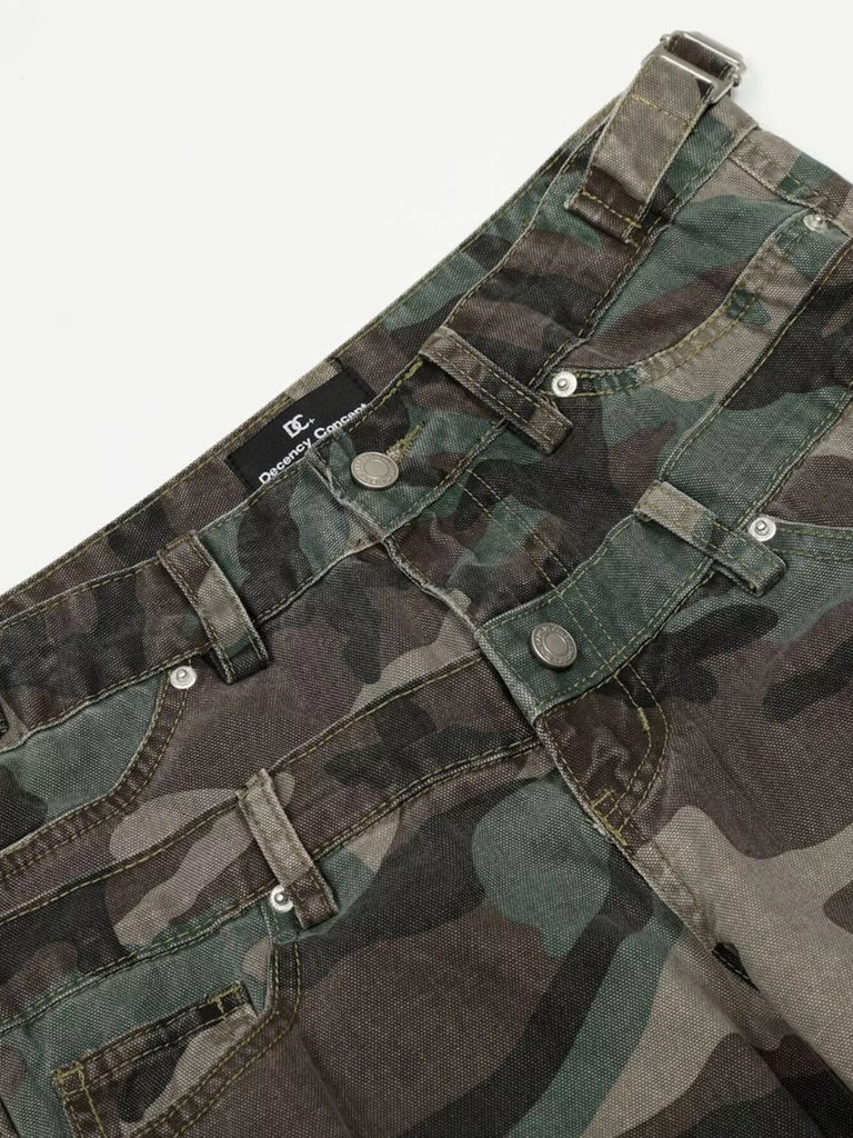 Men's Camouflage Wide-Leg Pants