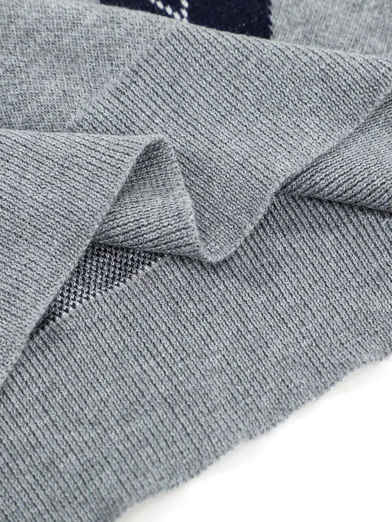 Men's Argyle Knit Short Sleeve Polo