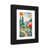 Watercolor Fantasy Landscape Framed Print — Colorful Pathway Wall Art thumbnail 2
