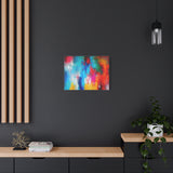Vibrant Abstract Color Splash Matte Canvas Print thumbnail 52
