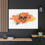 Skull Art Canvas Print – Vibrant Paint-Splash Skull Wall Decor thumbnail 88