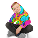 Kids' Psychedelic Rainbow Hoodie — Vibrant Swirl All-Over Print thumbnail 10