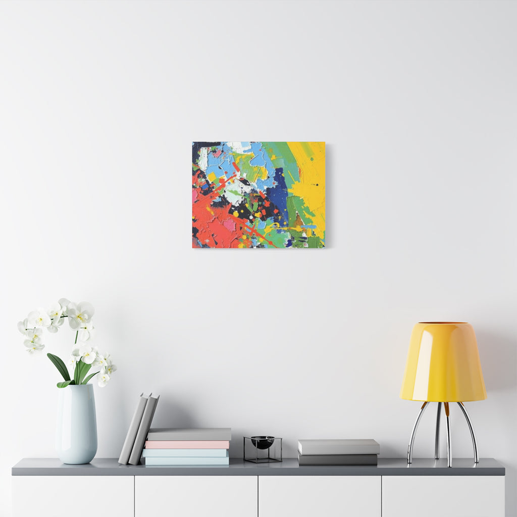Abstract Color Splash Matte Canvas — Stretched Wall Art
