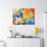Abstract Splash Colorful Matte Canvas Wall Art – Vibrant Modern Stretched Print thumbnail 90