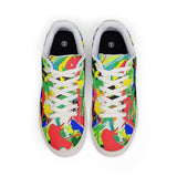 Color Splash Leather Sneakers — Men’s Low-Top Artistic Casual Shoes thumbnail 2