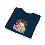 Nap Time Champion Toddler Sweatshirt — Cute Sleeping Baby Graphic thumbnail 29