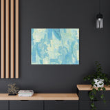 Abstract Aqua Brushstroke Canvas Print — Coastal Blue Wall Art thumbnail 79