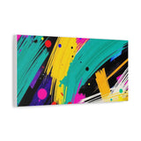 Abstract Neon Brushstroke Canvas Print — Colorful Modern Wall Art thumbnail 44