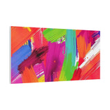 Abstract Rainbow Brushstrokes Matte Canvas Wall Art — Vibrant Stretched 1.25" thumbnail 83
