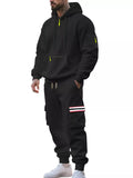 Men's Full Size Casual Half-Zip Hoodie and Cargo Pants Set Plus Size thumbnail 10
