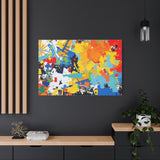 Abstract Splash Colorful Matte Canvas Wall Art – Vibrant Modern Stretched Print thumbnail 88