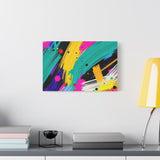 Abstract Neon Brushstroke Canvas Print — Colorful Modern Wall Art thumbnail 42