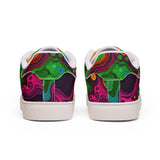 Low-Top Sneakers — Psychedelic Swirl Leather Design thumbnail 6