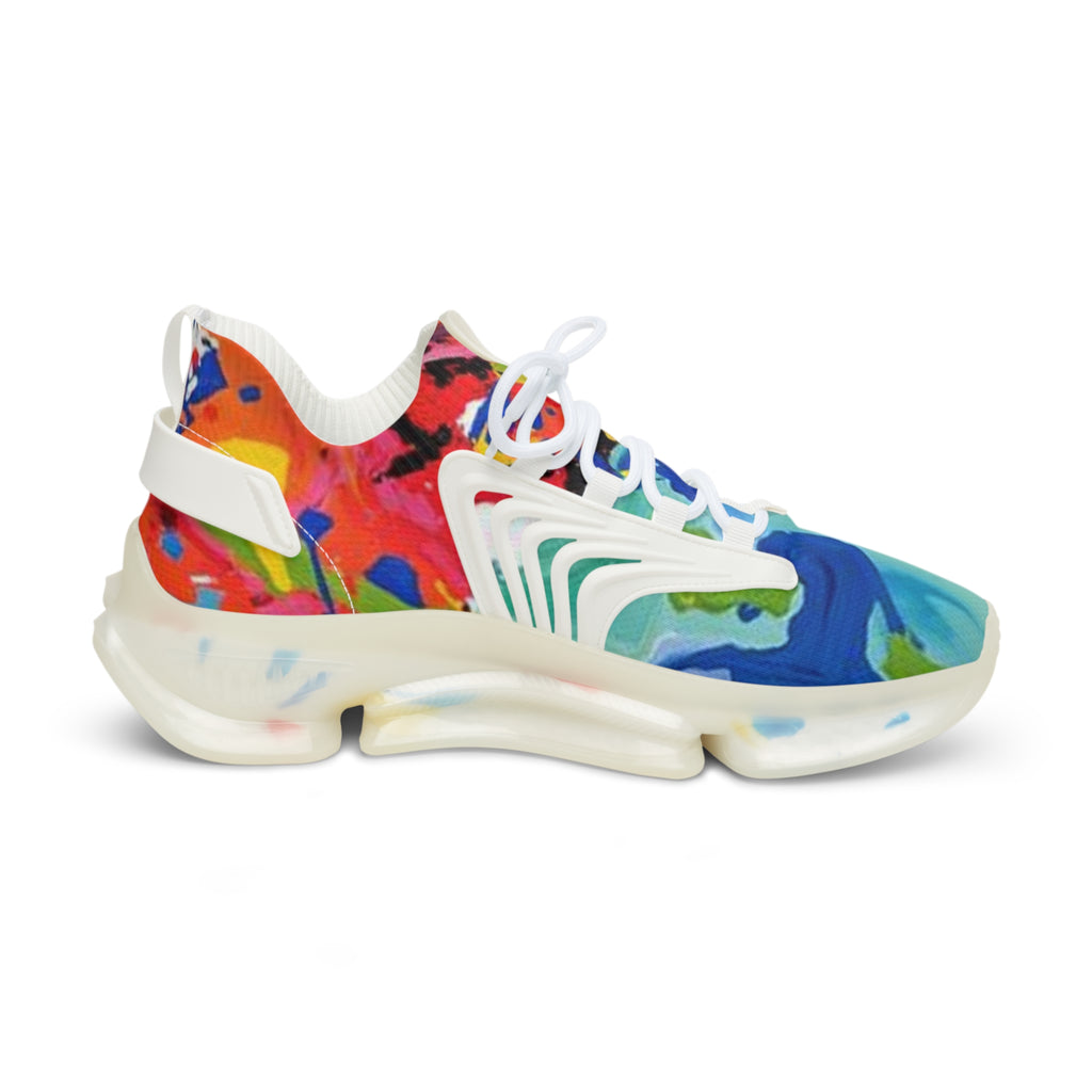Men's Color Splash Mesh Sneakers — Vibrant Lightweight Athletic Shoes