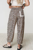 Leopard Print Ankle-Length Elastic Waist Pants thumbnail 3