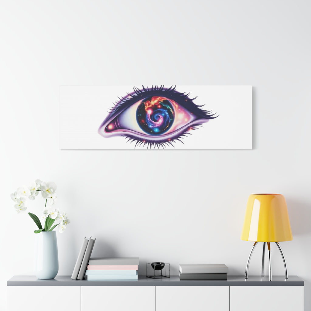 Cosmic Eye Canvas Print — Galaxy Eye Matte Stretched Wall Art