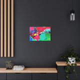 Abstract Neon Splash Matte Canvas Print — Vibrant Colorful Stretched Wall Art thumbnail 49